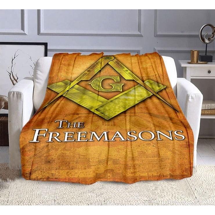 Master Mason Blue Lodge Blanket - The Freemasons Printed Flannel Cashmere