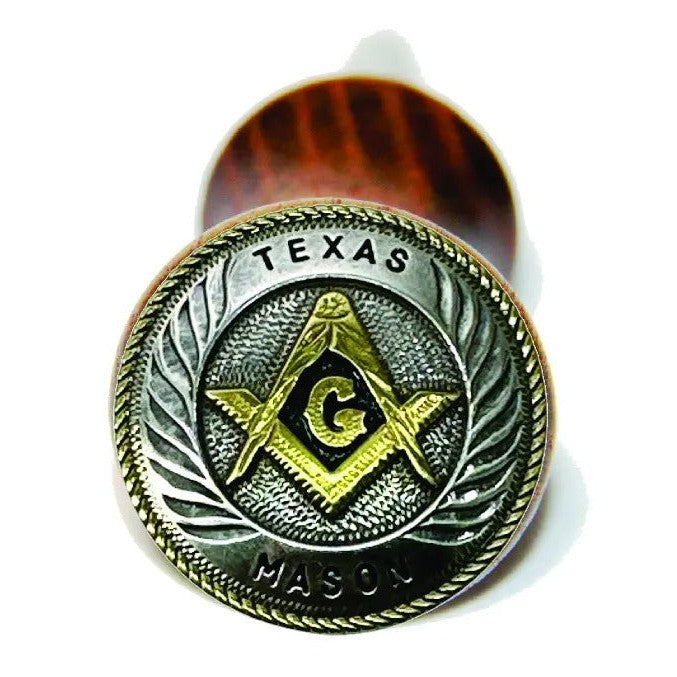 Master Mason Blue Lodge Bottle Stoppers & Savers - Gold & Silver Texas Mason