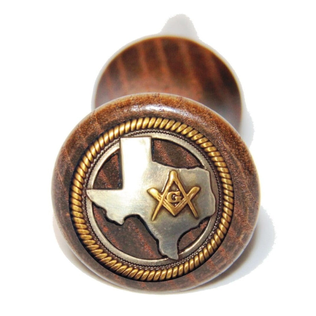 Master Mason Blue Lodge Bottle Stoppers & Savers - Texas Mason Wooden