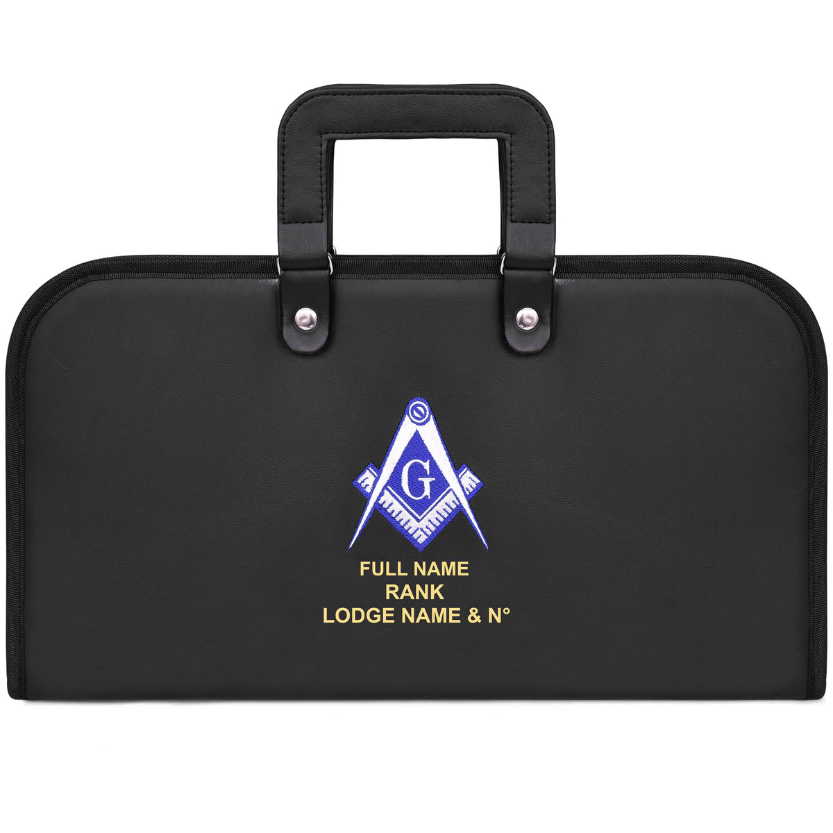 Master Mason Blue Lodge Chain Collar Case - White & Blue S & C Soft Case Half Size