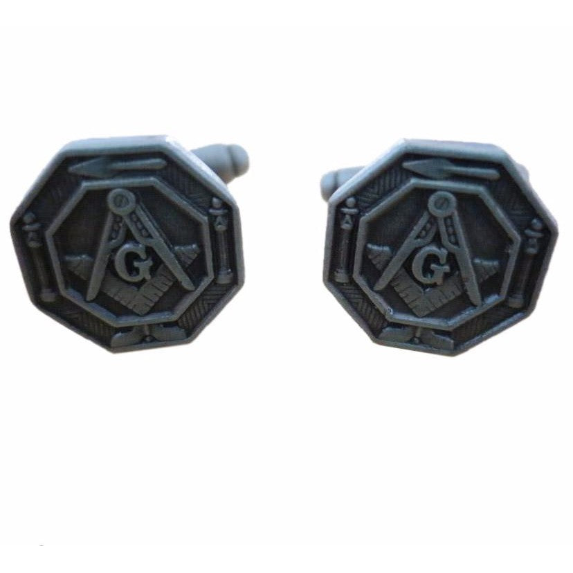 Master Mason Blue Lodge Cufflink - Octagonal
