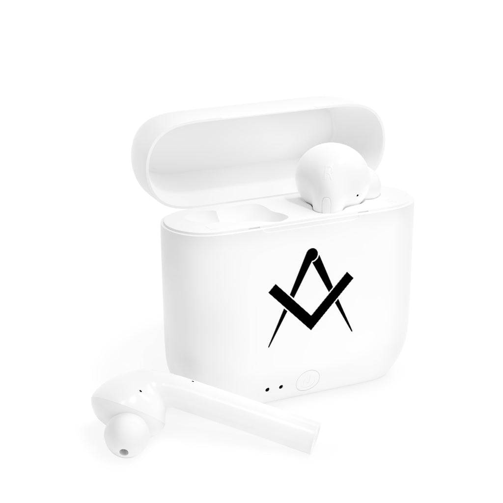Master Mason Blue Lodge Earbud - Square & Compass - Bricks Masons