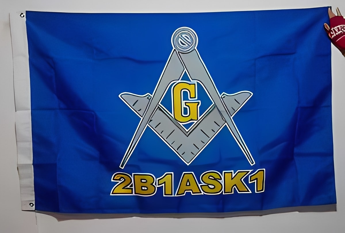 Master Mason Blue Lodge Flag - 2B1ASK1 Blue - Bricks Masons