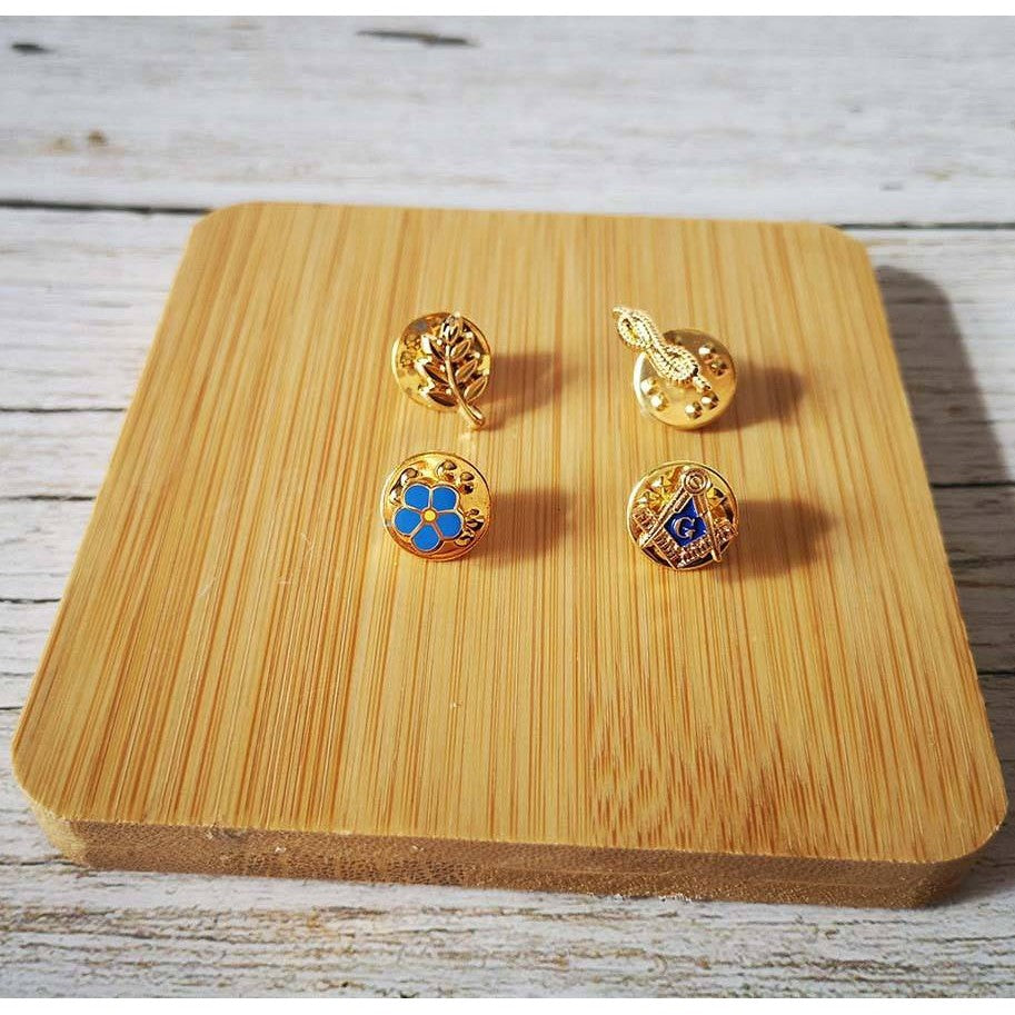 Master Mason Blue Lodge Lapel Pin - Various Appendants Gold plating