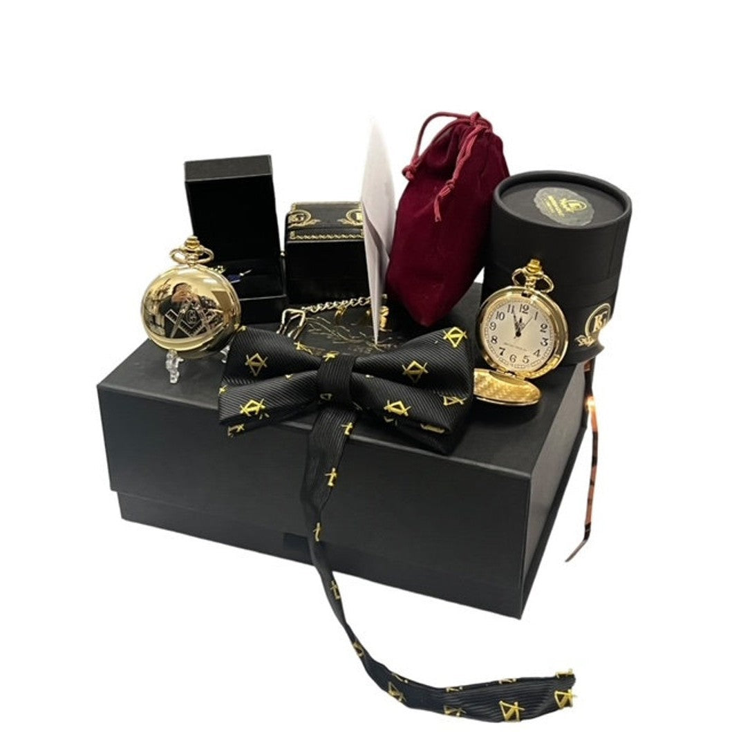 Master Mason Blue Lodge Pocket Watch - 4 Products Gift Set