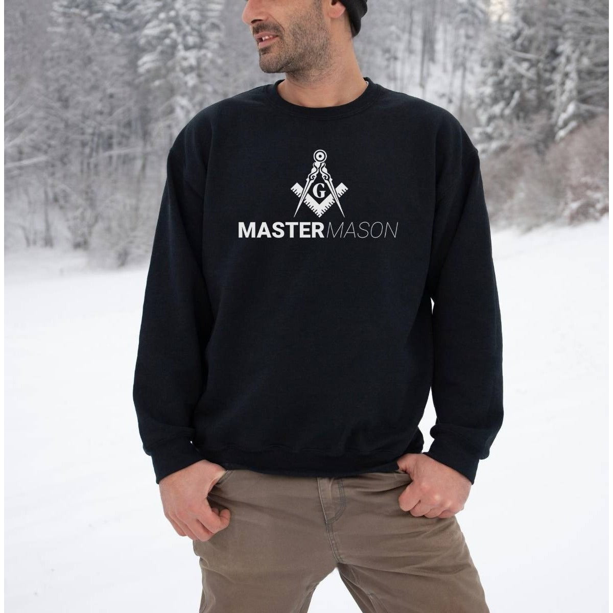 Master Mason Blue Lodge Sweatshirt - Black Square and Compass G Ugly