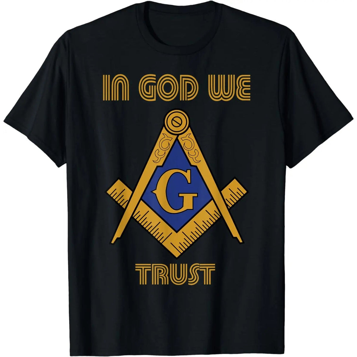 Master Mason Blue Lodge T-Shirt - In God We Trust 100% Cotton