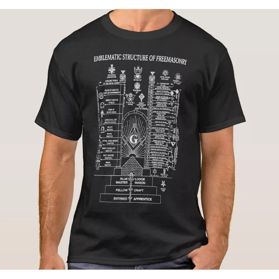 Master Mason Blue Lodge T-Shirt - Masonic Structure Design