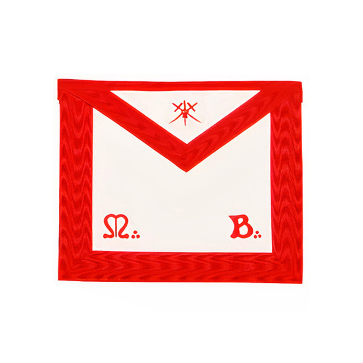 Master of Ceremonies Scottish Rite Apron - Red Moire