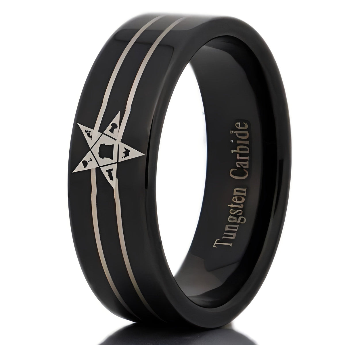 OES Ring - Black Tungsten Personalizable