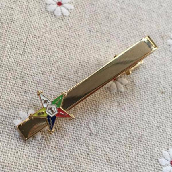 OES Tie Clip - Gold - Bricks Masons