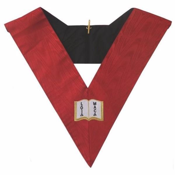 Orator 18th Degree Scottish Rite Collar - Red Moire - Bricks Masons