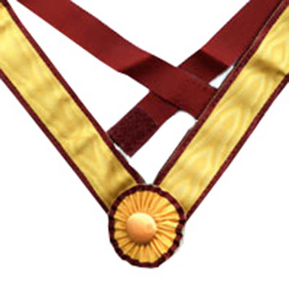 Past Grand Officers Order of The Secret Monitor Collarette - Yellow with Rosette - Bricks Masons