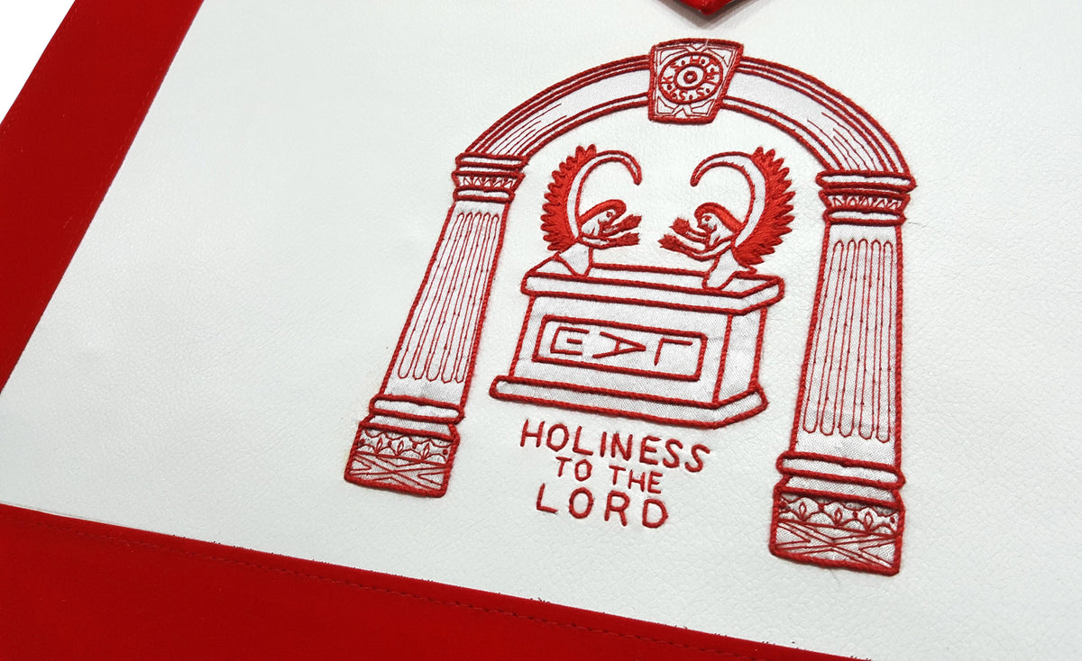 Past High Priest Royal Arch Chapter Apron - Red - Bricks Masons