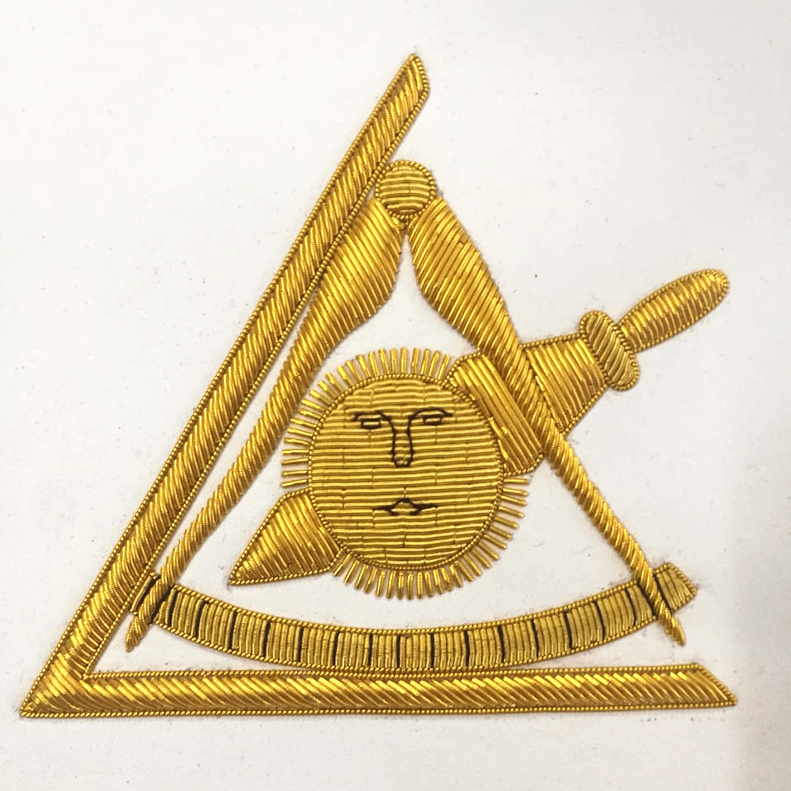 Past Illustrious Master Council Apron - Purple Grosgrain - Bricks Masons