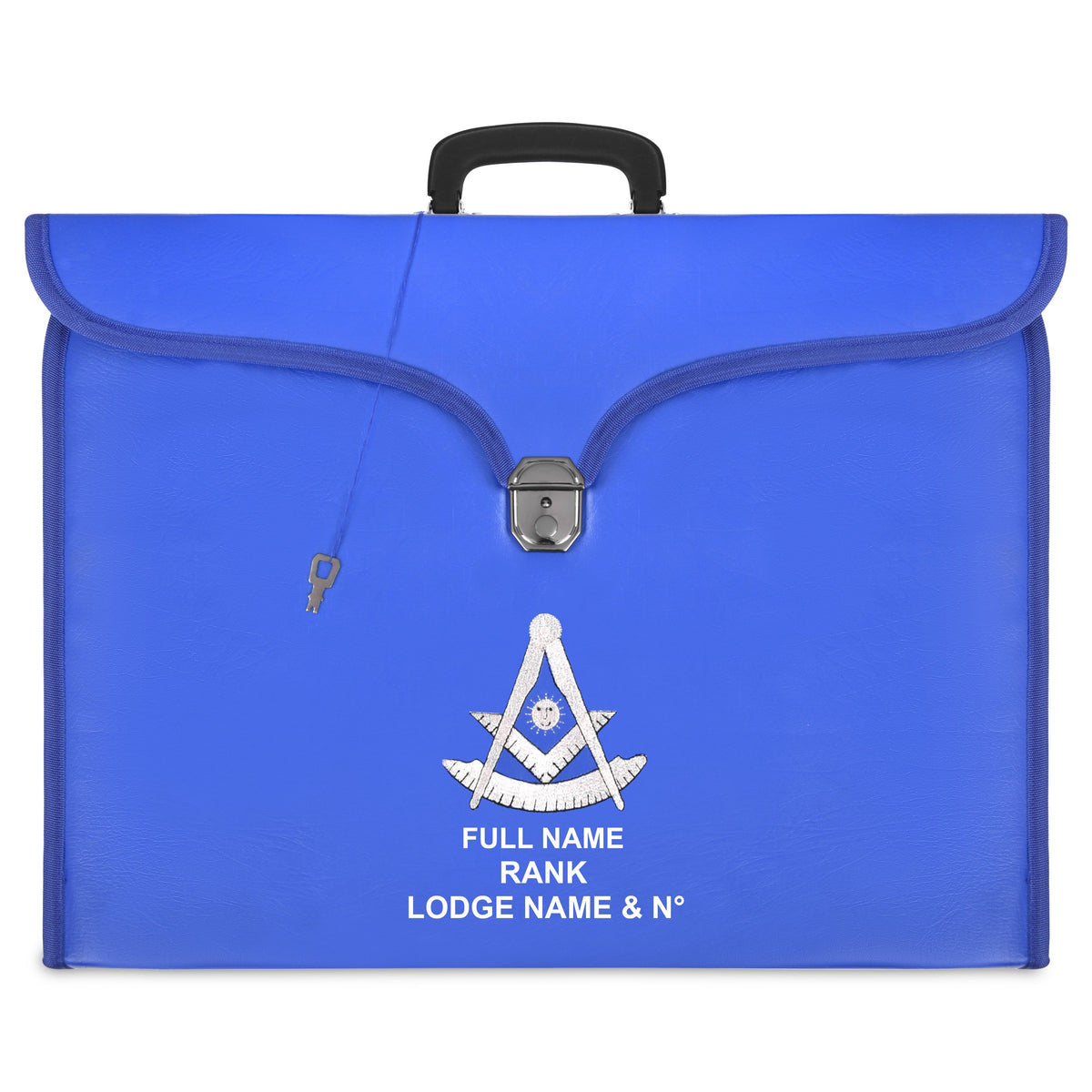 Past Master Blue Lodge Apron Case - Blue Leather MM, WM, Provincial