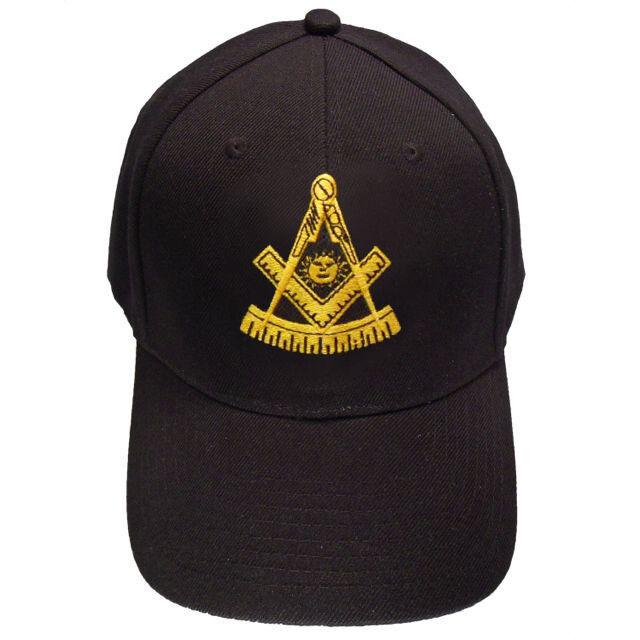 Past Master Blue Lodge Baseball Cap - Black Cotton - Bricks Masons