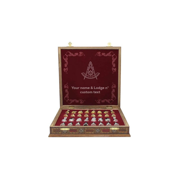 Past Master Blue Lodge Chess Set - 15.7" (40cm)