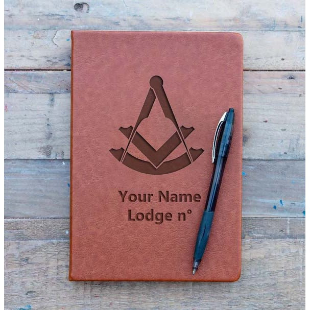 Past Master Blue Lodge Journal - Brown Faux Leather