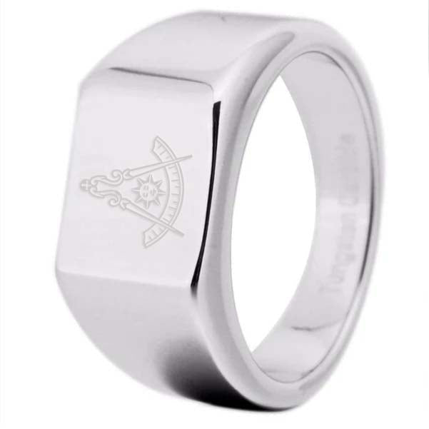 Ring des ehemaligen Meisters der Blue Lodge – 12 mm Breite, Silber