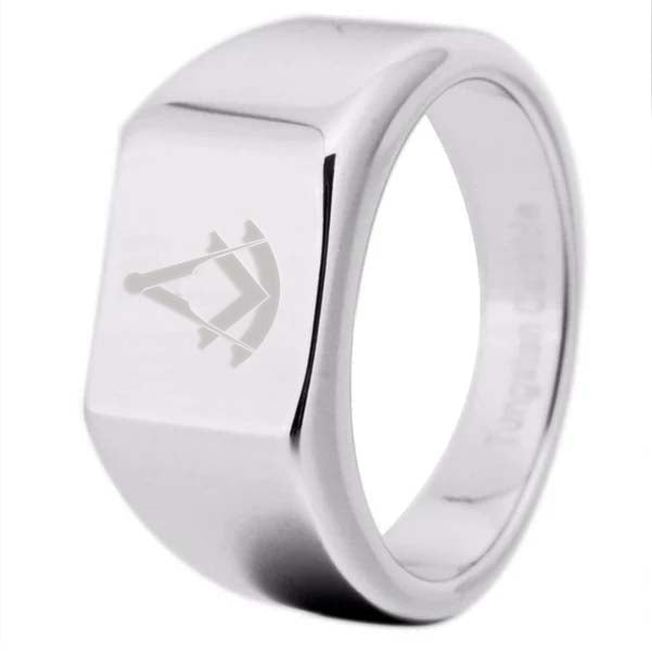Ring des ehemaligen Meisters der Blue Lodge – 12 mm Breite, Silber