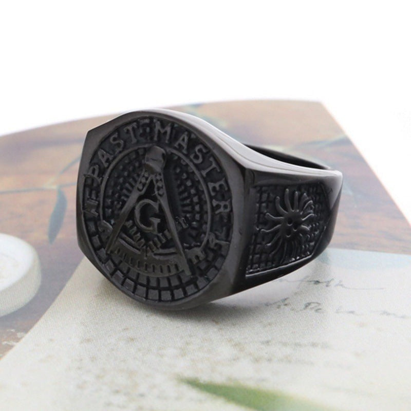 Ring des ehemaligen Meisters der Blue Lodge – Schwarze Legierung