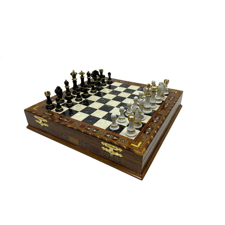 Master Mason Blue Lodge Chess Set - 16.5" (42cm)