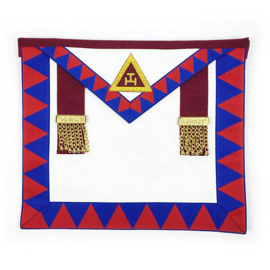 Principal English Royal Arch Apron - Red & Blue - Bricks Masons