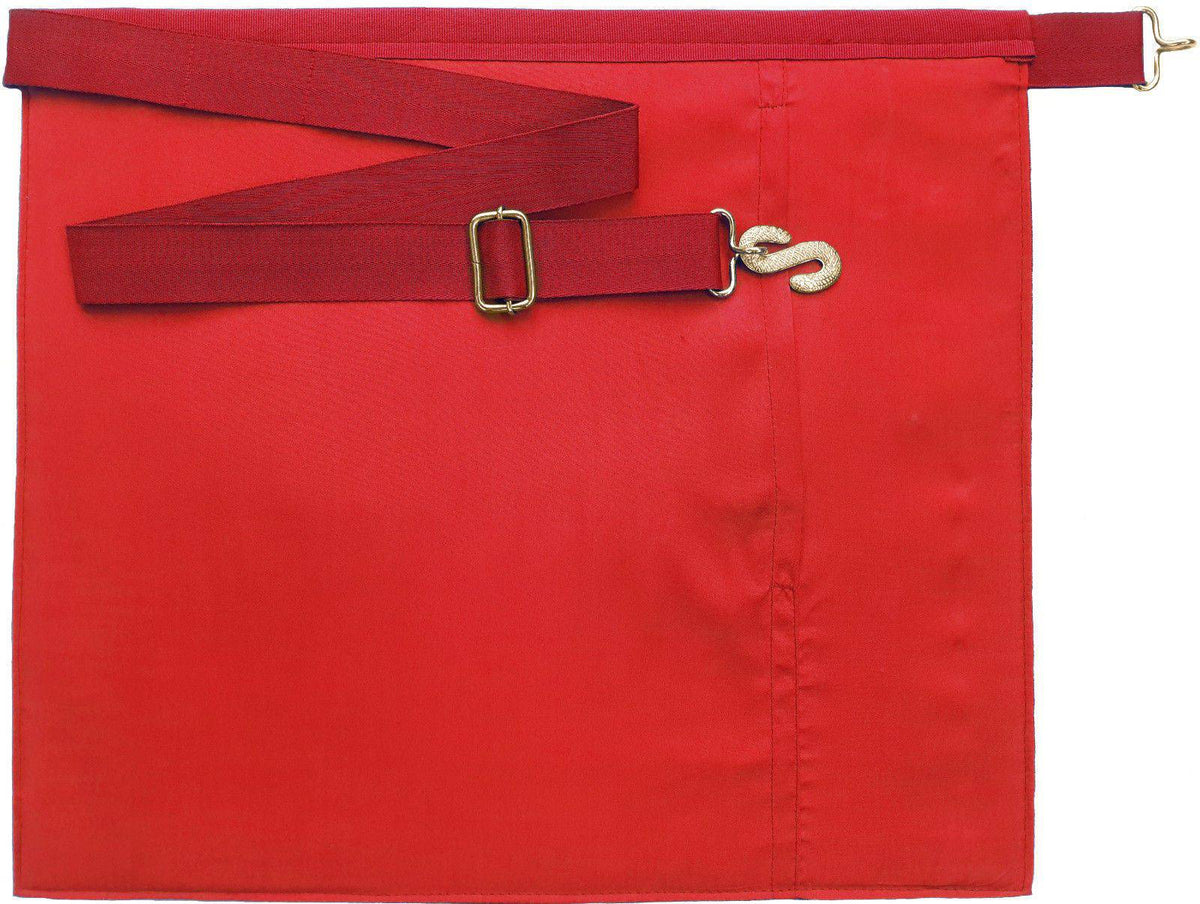 Royal Arch Chapter Apron - Red Triple Tau Insignia with Cords - Bricks Masons