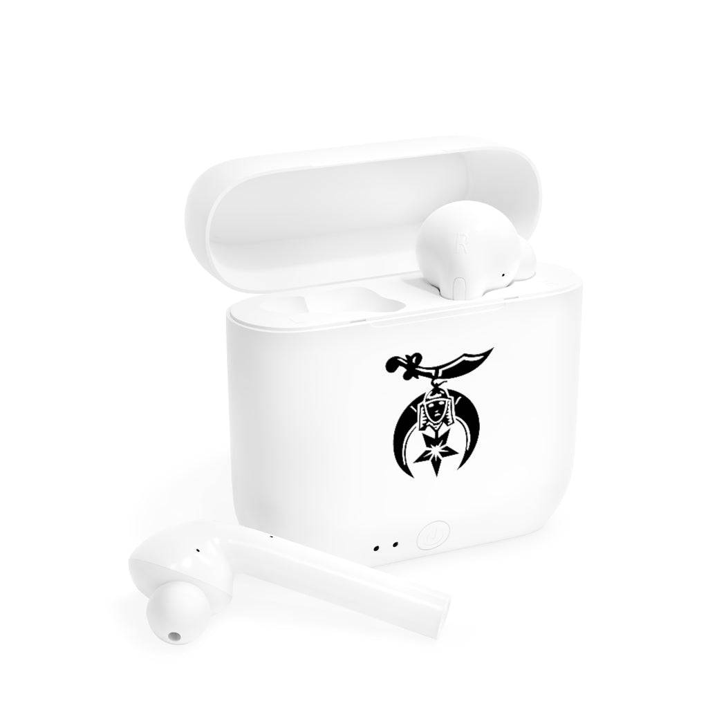 Shriners Earbud - White - Bricks Masons