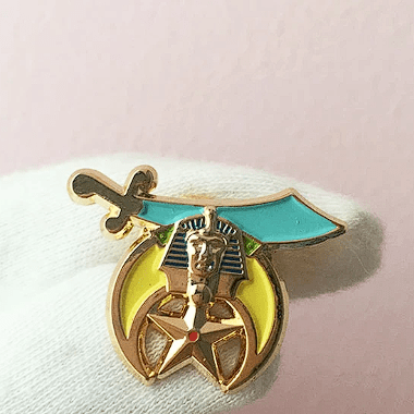 Shriners Lapel Pin - Metal - Bricks Masons