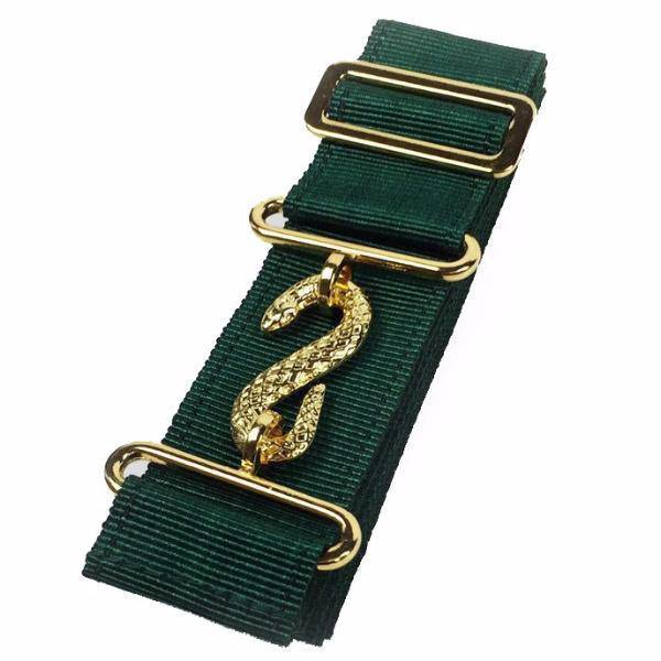 Universal Apron Belt Extender - Green Belt with Silver/Gold Clasp - Bricks Masons