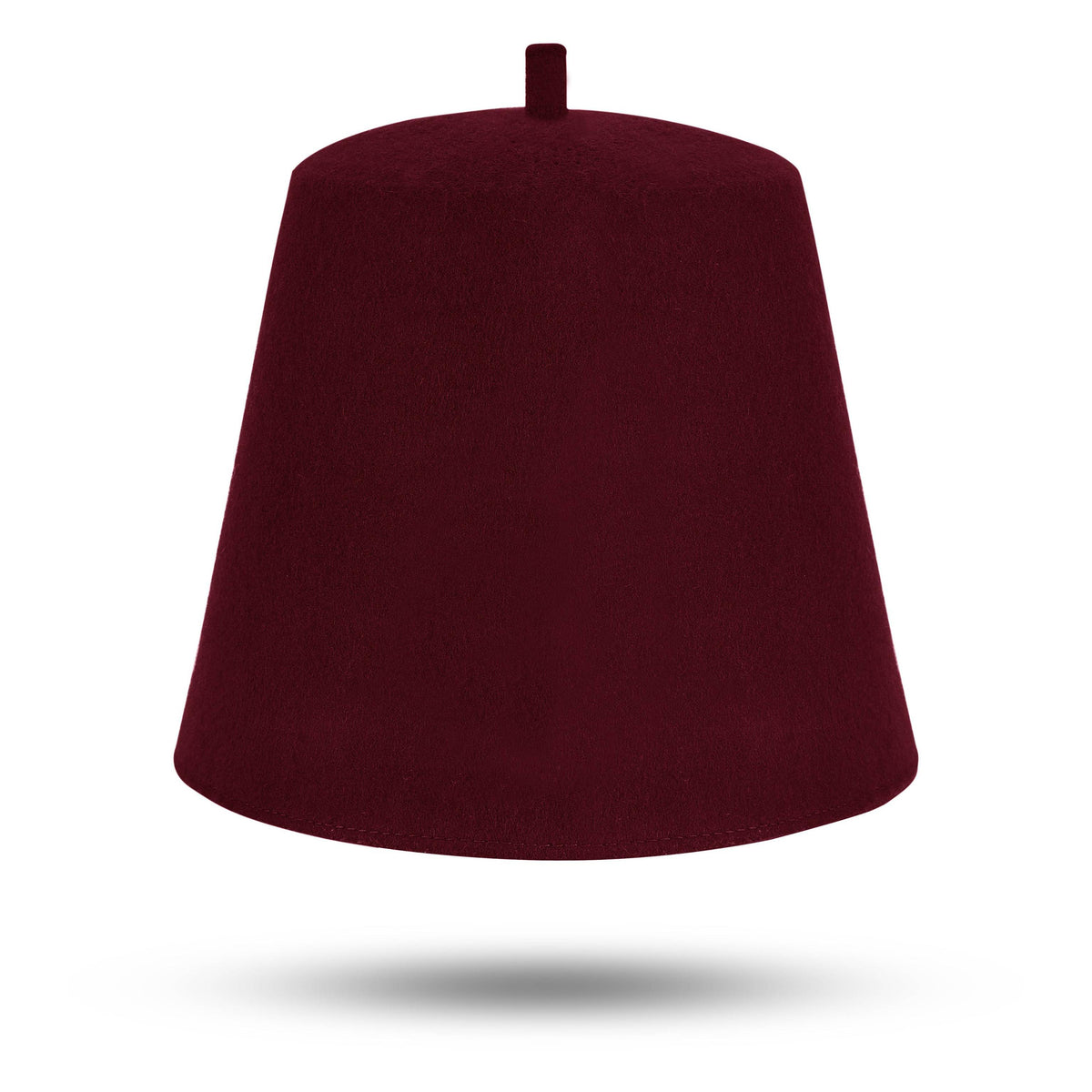Masonic Plain Fez Hat - Maroon Wool With Various Tassel Colors - Bricks Masons