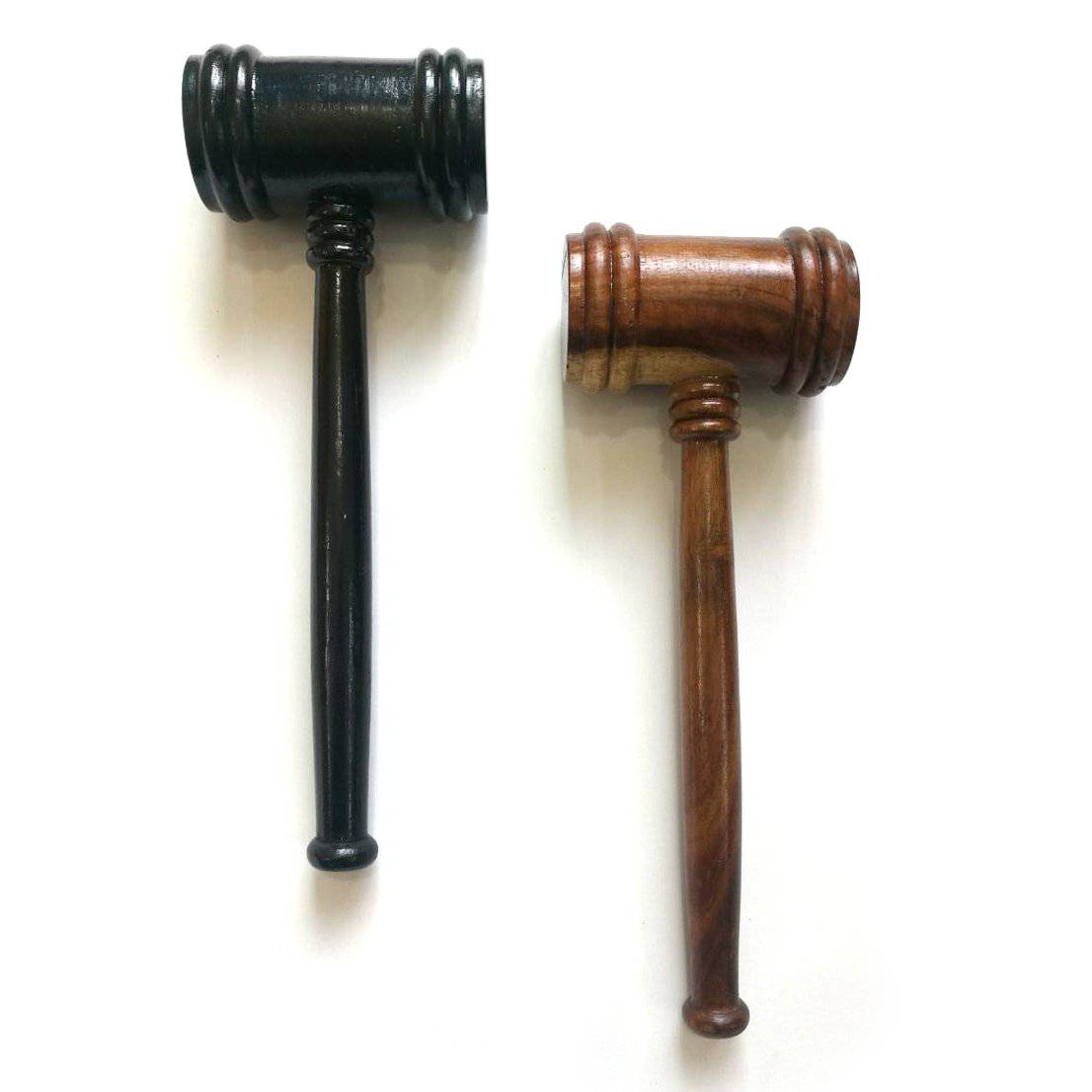 Universal Gavel - Black & Brown Handcrafted Wood - Bricks Masons