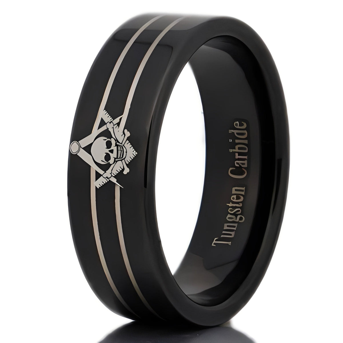 Widows Sons Ring - Black Tungsten Personalizable