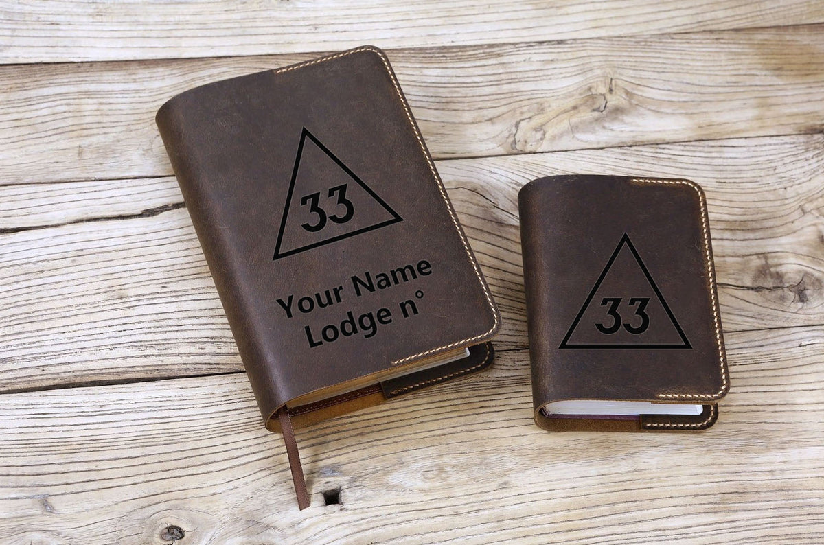 33rd Degree Scottish Rite Book Cover - Leather - Bricks Masons