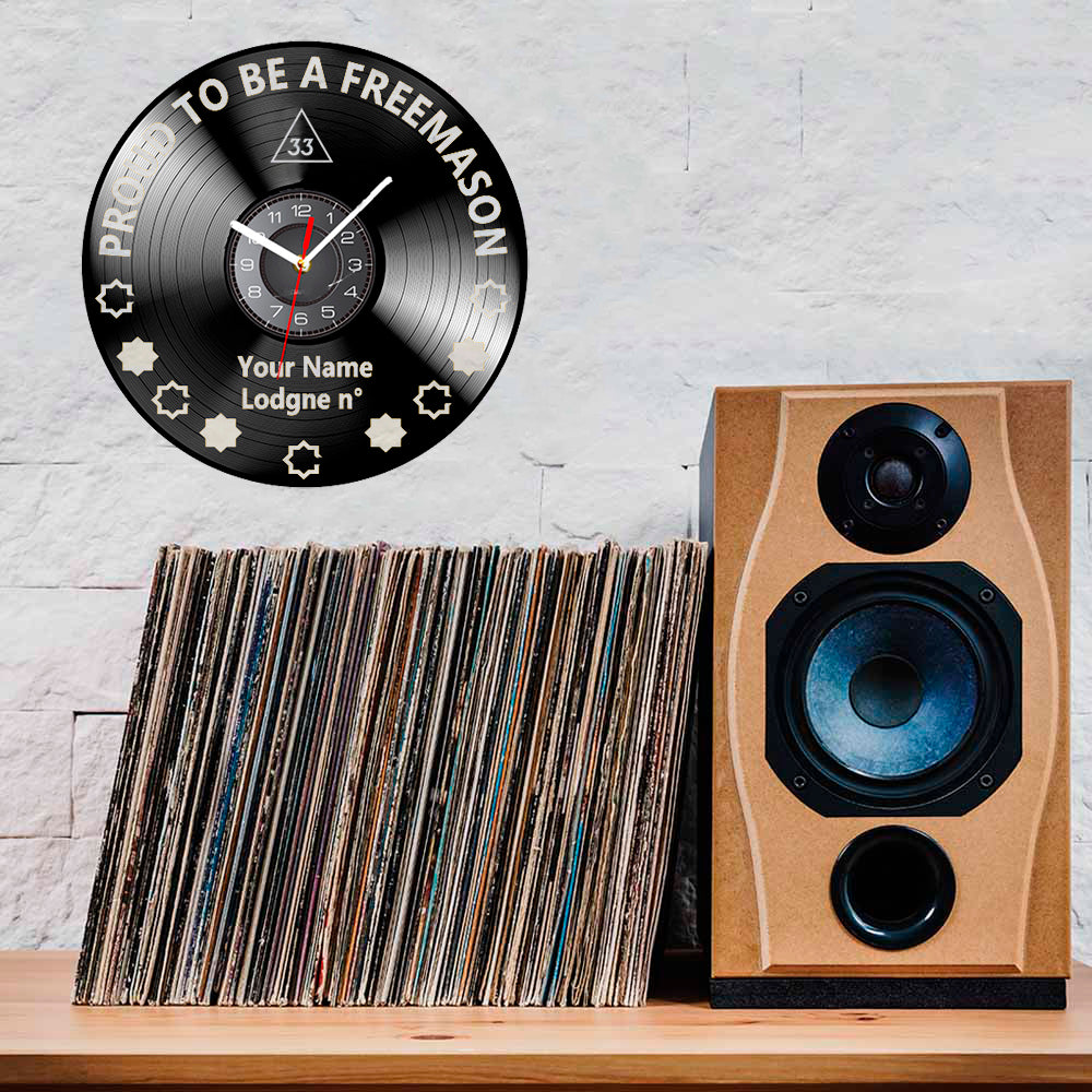 33rd Degree Scottish Rite Clock - Vinyl Record - Bricks Masons