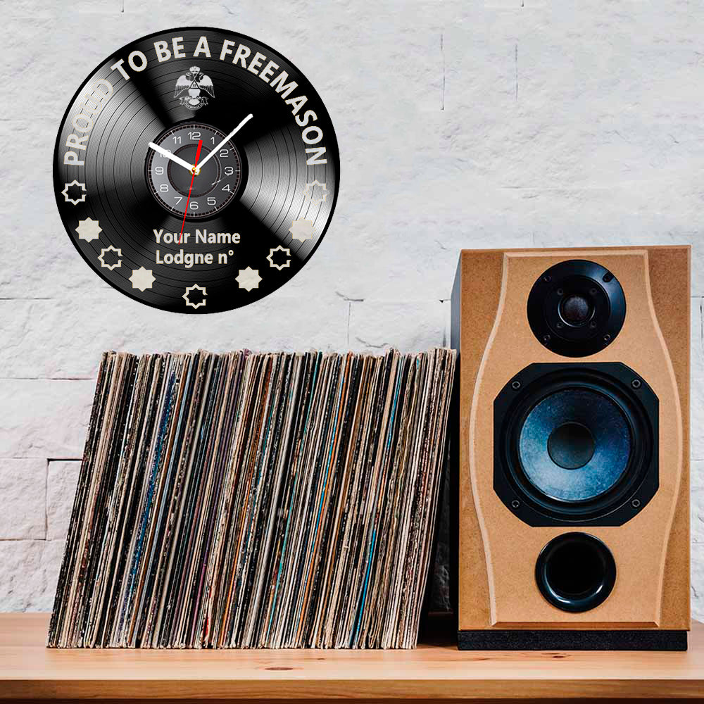33rd Degree Scottish Rite Clock - Wings Down Vinyl Record - Bricks Masons