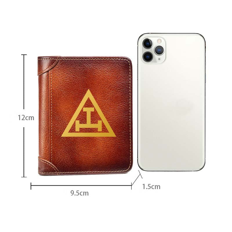 Royal Arch Chapter Wallet - Brown Leather - Bricks Masons