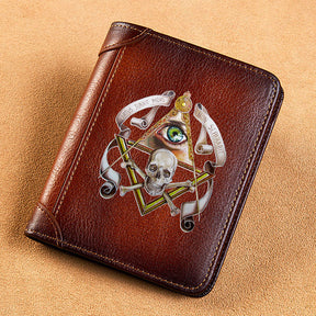 Widows Sons Wallet - GENUINE LEATHER With Credit Card Holder Brown - Bricks Masons