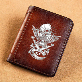 Widows Sons Wallet - Genuine Leather Not Too Late With Credit Card Holder