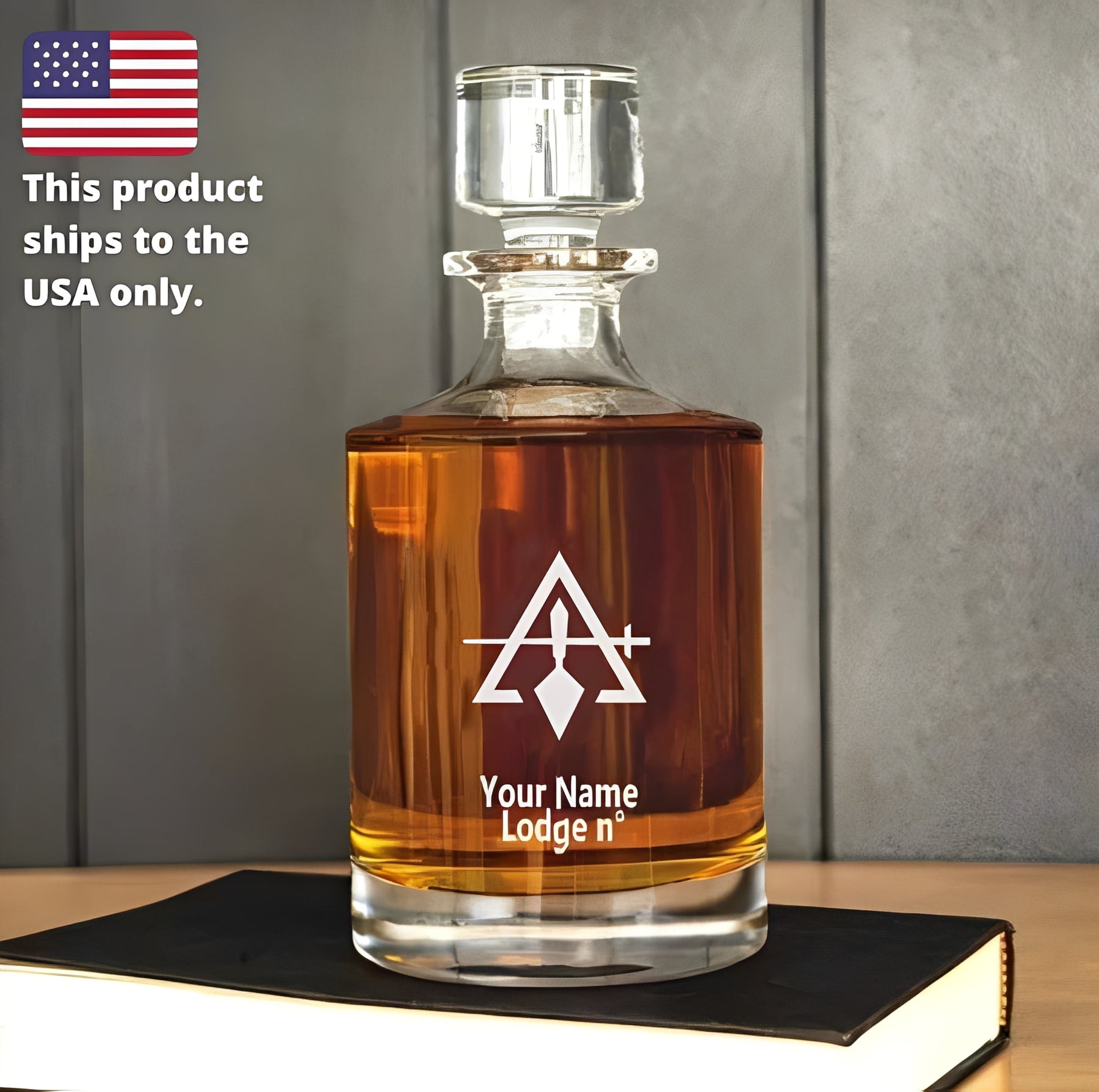 Council Decanter - 30 oz. - Bricks Masons