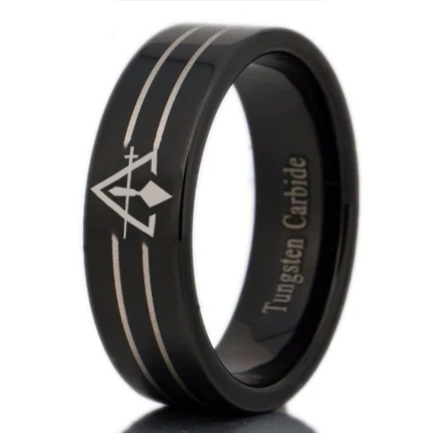 Council Ring - Black Tungsten - Bricks Masons