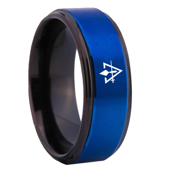 Council Ring - Blue Tungsten - Bricks Masons