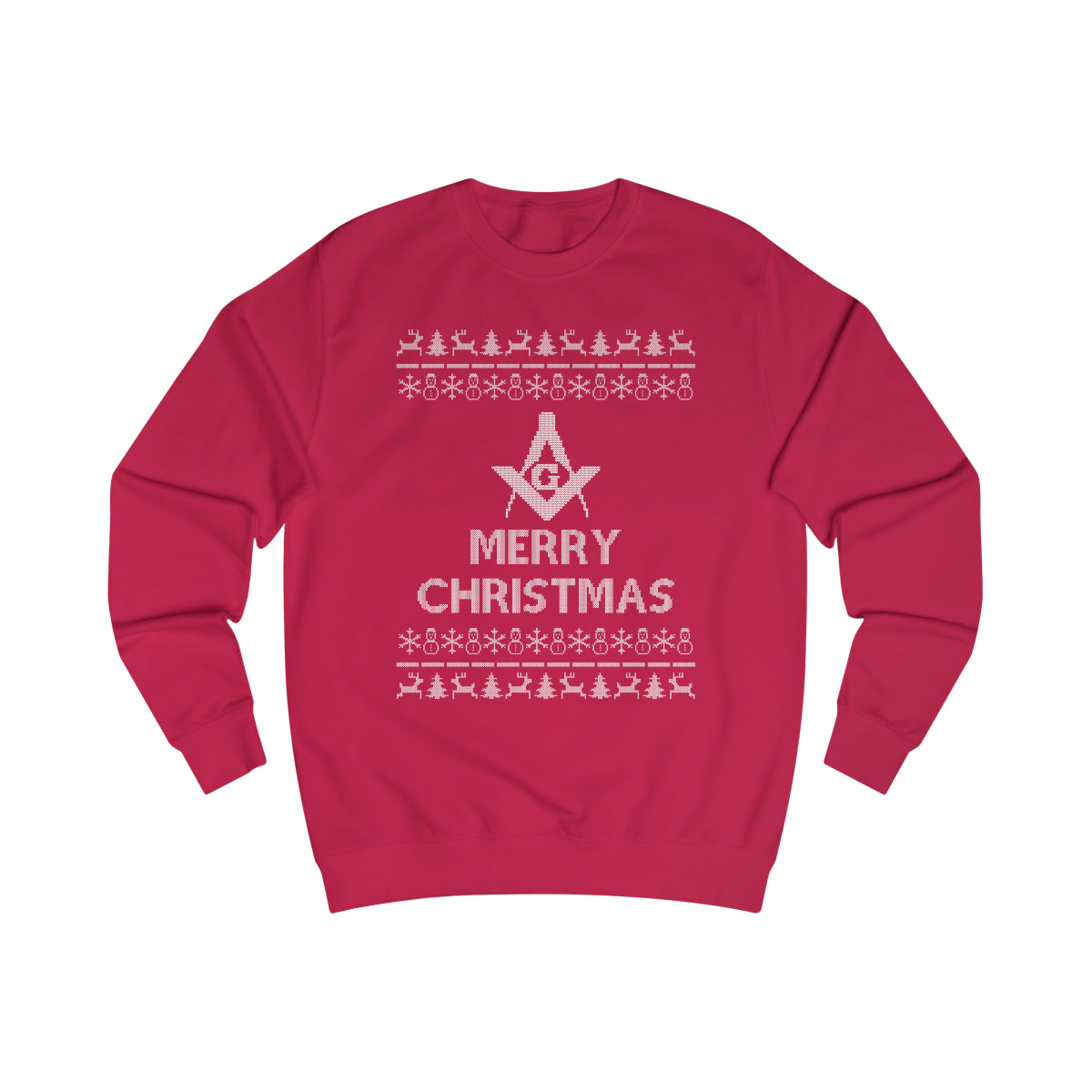 Master Mason Blue Lodge Sweatshirt - Ugly Merry Christmas Sweater