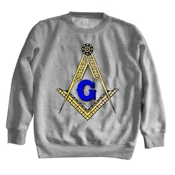 Master Mason Blue Lodge Sweatshirt - Square and Compass G [Multiple Colors] - Bricks Masons