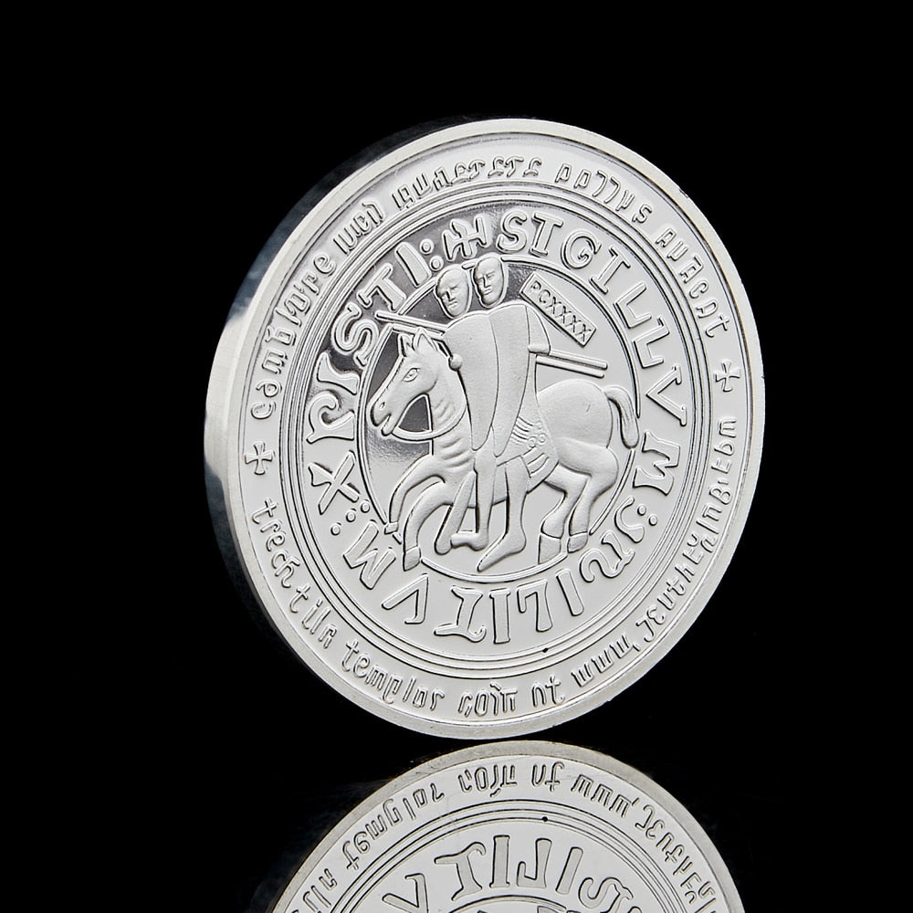 Knights Templar Commandery Coin - Silver With Red Cross - Bricks Masons