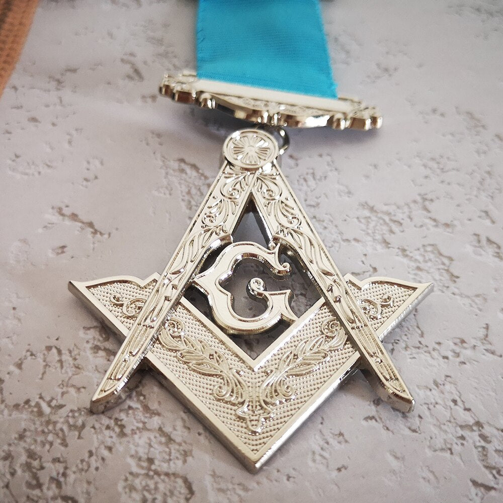 thumbnail image 2 of Past Master Square Compass Masonic Pendant Necklace – Freemason Lodge Jewelry 2 of 5