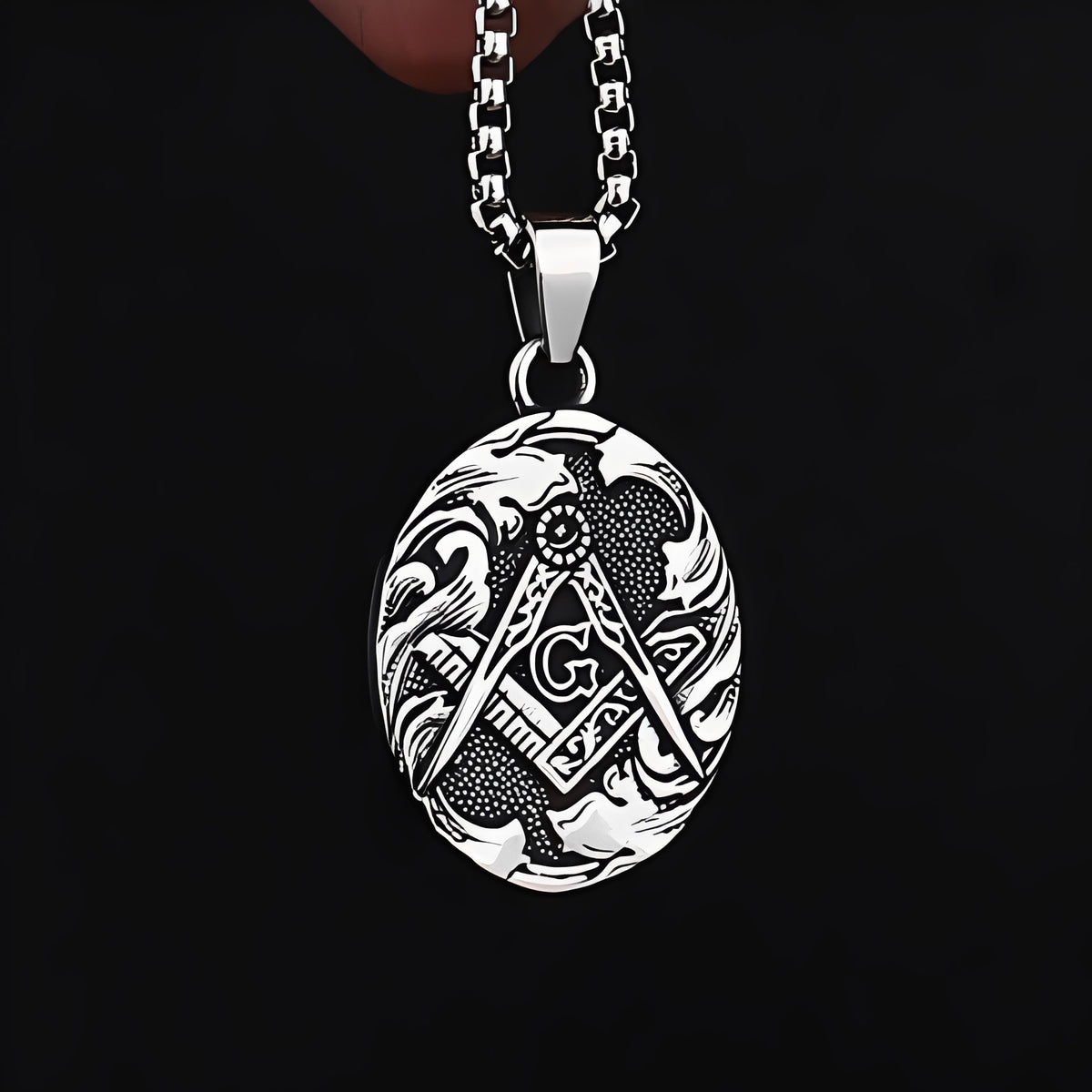 Master Mason Blue Lodge Necklace - Stainless Steel - Bricks Masons