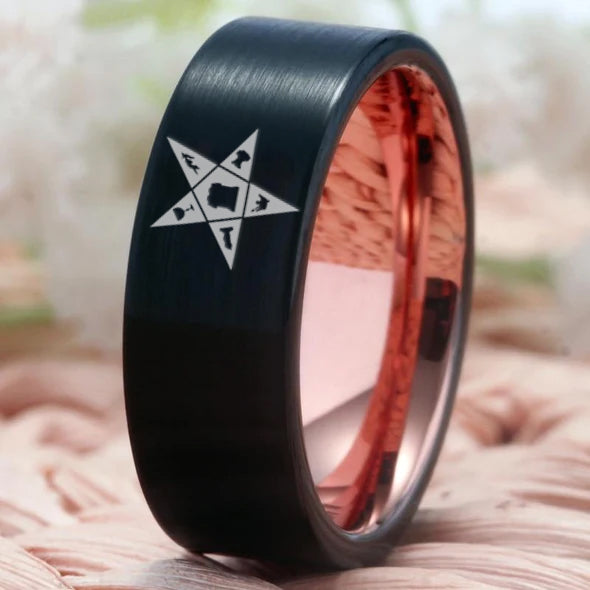 OES Ring - Black - Bricks Masons
